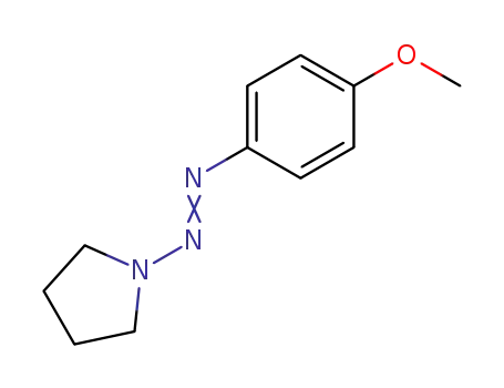 Molecular Structure of 36651-93-1 (Pyrrolidine, 1-[(4-methoxyphenyl)azo]-)