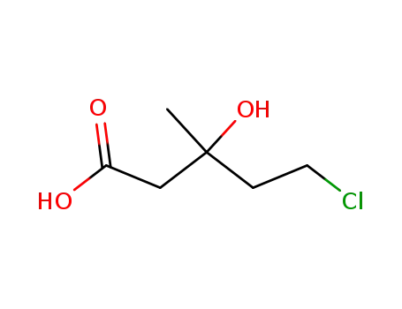 Molecular Structure of 128811-87-0 (5-chloro-3-hydroxy-3-methylvaleric acid)