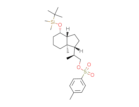 Molecular Structure of 100928-04-9 (Toluene-4-sulfonic acid2-[4-(tert-butyl-dimethyl-silanyloxy)-7a-methyl-octahydro-inden-1-yl]-propyl ester)