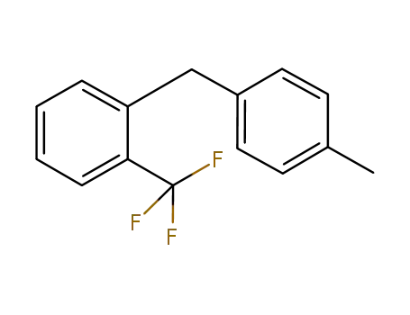 Molecular Structure of 1130704-36-7 (1-methyl-4-(2-(trifluoromethyl)benzyl)benzene)