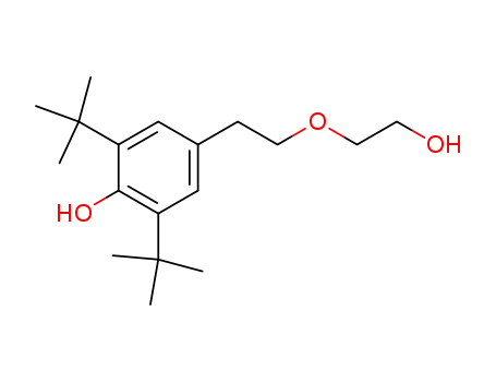 Molecular Structure of 39169-63-6 (ethylene glycol 2-(3,5-di-tert-butyl-4-hydroxyphenyl)-ethyl ether)