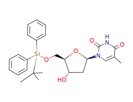 Molecular Structure of 101527-40-6 (5'-O-tert-butyldiphenylsilylthymidine)