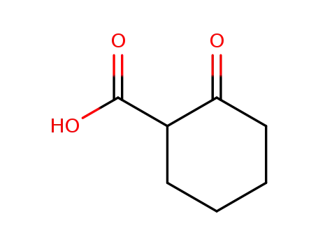 Molecular Structure of 18709-01-8 (2-OXOCYCLOHEXANECARBOXYLICACID)
