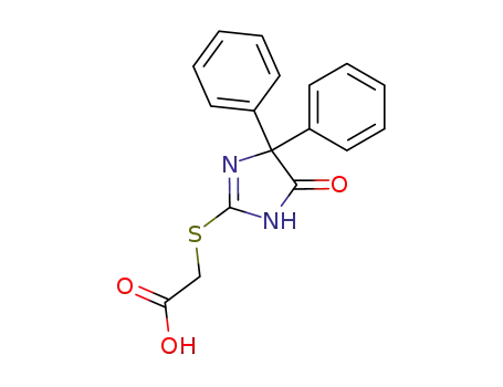 Molecular Structure of 122180-35-2 (5,5-diphenyl-2-carboxymethylmercaptohydantoin)
