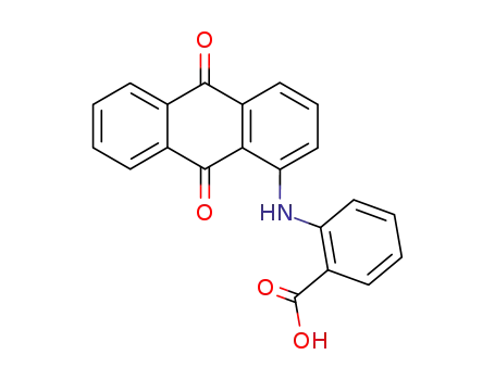 Molecular Structure of 19795-96-1 (2-[(9,10-dihydro-9,10-dioxo-1-anthryl)amino]benzoic acid)