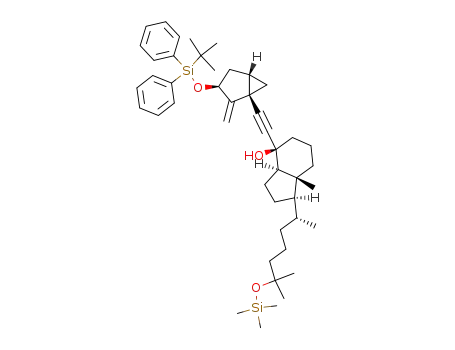<1R-<1α(R*),3aβ,4α(1S*,3S*,5S*),7aα>>-4-<<3-<<(1,1-dimethylethyl)diphenylsilyl>oxy>-2-methylenebicyclo<3.1.0>hexan-1-yl>ethynyl>octahydro-7a-methyl-1-<1,5,5-trimethyl-5-((trimethylsilyl)oxy)pentyl>-1H-inden-4-ol