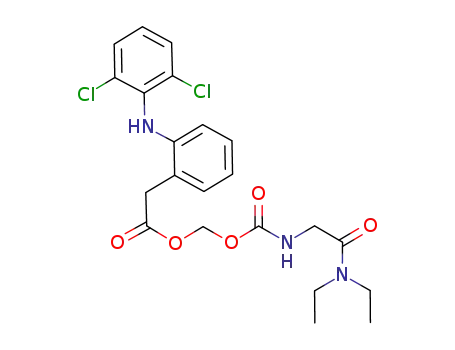 Molecular Structure of 934548-15-9 ([2-(2,6-dichloro-phenylamino)-phenyl]-acetic acid diethylcarbamoylmethylcarbamoyloxymethyl ester)