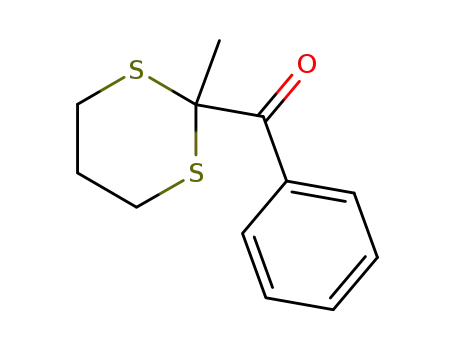 Molecular Structure of 4883-01-6 (Methanone, (2-methyl-1,3-dithian-2-yl)phenyl-)
