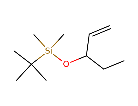 Molecular Structure of 128950-62-9 (Silane, (1,1-dimethylethyl)[(1-ethyl-2-propenyl)oxy]dimethyl-)
