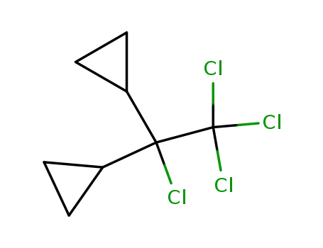 Molecular Structure of 86310-11-4 (1,1,1,2-tetrachloro-2,2-dicyclopropylethane)