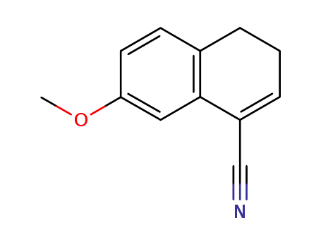 Molecular Structure of 158365-53-8 (7-methoxy-3,4-dihydronaphthalene-1-carbonitrile)