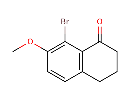Molecular Structure of 61362-78-5 (8-Bromo-7-methoxy-1,2,3,4-tetrahydro-naphthalen-1-one)