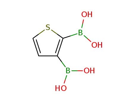 Molecular Structure of 1379794-79-2 (thiophene-2,3-diyldiboronic acid)