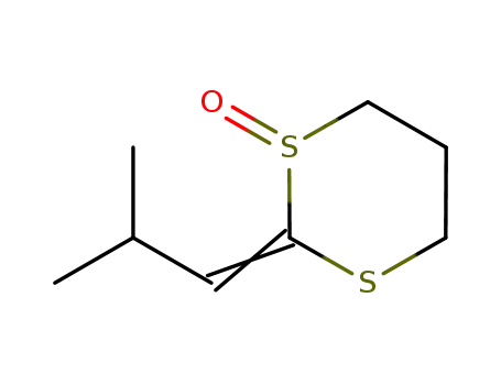 Molecular Structure of 129571-49-9 (2-(2-methylpropylidene)-1,3-dithiane 1-oxide)