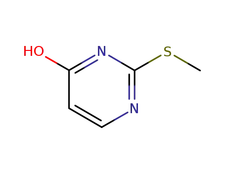 Molecular Structure of 124700-70-5 (4-Pyrimidinol,  2-(methylthio)-  (9CI))