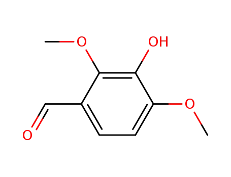 Molecular Structure of 32246-34-7 (3-hydroxy-2,4-dimethoxybenzaldehyde)