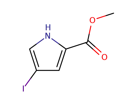 Molecular Structure of 40740-41-8 (4-Iodopyrrole-2-carboxylic acid methyl ester)