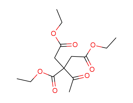 Molecular Structure of 109312-19-8 (1,2,3-Propanetricarboxylic acid, 2-acetyl-, triethyl ester)