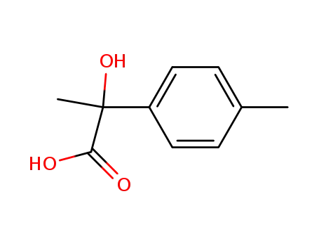 Molecular Structure of 70589-40-1 (2-hydroxy-2-(4-methylphenyl)propanoic acid)