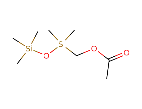 Molecular Structure of 18236-21-0 ((pentamethyldisiloxanyl)methyl acetate)