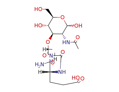 Molecular Structure of 87420-48-2 (D-.alpha.-Glutamine, N2-[N-(N-acetyl-.beta.-allo-muramoyl)-L-alanyl]-)