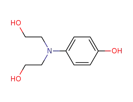 Molecular Structure of 2198-51-8 (4-[bis(2-hydroxyethyl)amino]phenol)