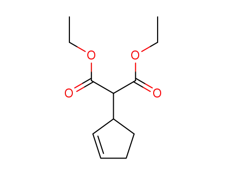 Molecular Structure of 53608-93-8 (diethyl 2-cyclopenten-1-ylmalonate)