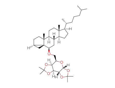 Molecular Structure of 1456599-12-4 (6β-O-(1',2':3',4'-di-O-isopropylidene-α-D-galactopyranos-6'-yl)-3α,5α-cyclocholestane)