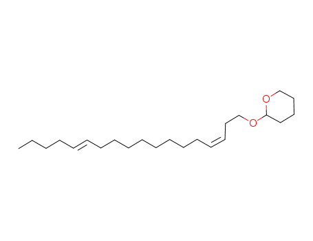Molecular Structure of 71655-21-5 ((2R)-2-[(3E,13E)-octadeca-3,13-dien-1-yloxy]tetrahydro-2H-pyran)