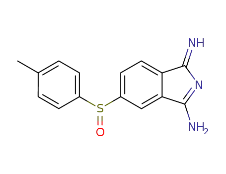 Molecular Structure of 183059-90-7 (3-Imino-6-(toluene-4-sulfinyl)-3H-isoindol-1-ylamine)
