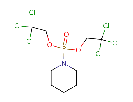 Molecular Structure of 76078-37-0 (bis(2,2,2-trichloroethyl) piperidinophosphonate)
