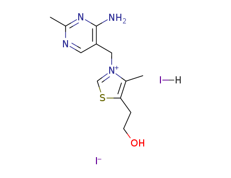 Thiazolium,3-[(4-amino-2-methyl-5-pyrimidinyl)methyl]-5-(2-hydroxyethyl)-4-methyl-,iodide, hydriodide (1:1:1)