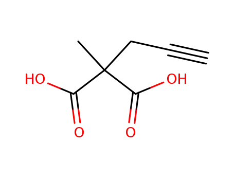 Molecular Structure of 4371-04-4 (Propanedioic acid, methyl-2-propynyl-)