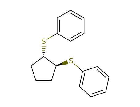 Molecular Structure of 135941-26-3 (Benzene, 1,1'-[(1R,2R)-1,2-cyclopentanediylbis(thio)]bis-, rel-)