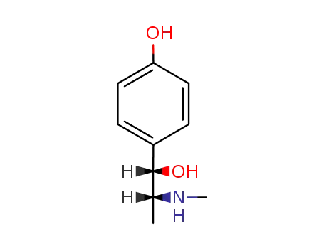Molecular Structure of 365-26-4 ((R*,S*)-4-hydroxy-alpha-[1-(methylamino)ethyl]benzyl alcohol)