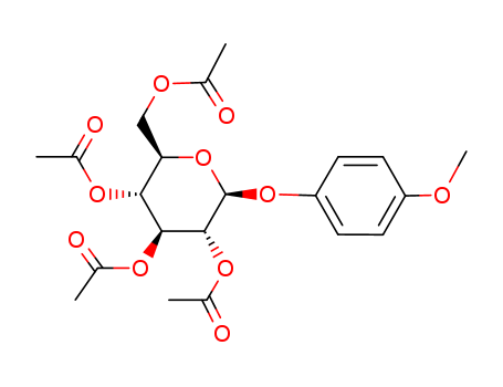 2872-65-3,4-METHOXYPHENYL 2,3,4,6-TETRA-O-ACETYL-BETA-D-GALACTOPYRANOSIDE,Galactopyranoside,p-methoxyphenyl, tetraacetate (7CI); Galactopyranoside, p-methoxyphenyl,tetraacetate, b-D-(8CI); b-D-Galactopyranoside,4-methoxyphenyl, tetraacetate (9CI)