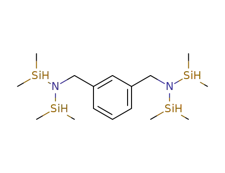 Molecular Structure of 57586-52-4 (1,3-Bis-(1,1,3,3-tetramethyl-disilazan-2-ylmethyl)-benzene)