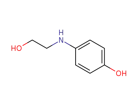 Molecular Structure of 49865-92-1 (4-(2-HYDROXYETHYLAMINO)PHENOL)