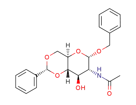 Molecular Structure of 78246-81-8 (benzyl 2-acetamido-4,6-O-benzylidene-2-deoxy-α-D-glucopyranoside)