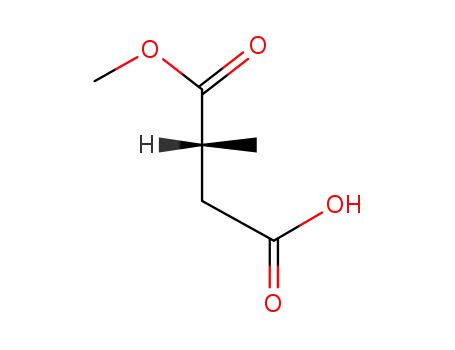 Molecular Structure of 83509-04-0 (Butanedioic acid, methyl-, 1-methyl ester, (R)-)