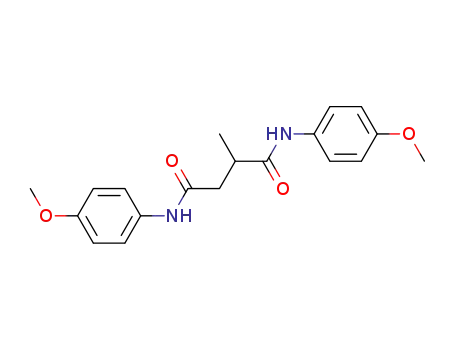 Molecular Structure of 78533-09-2 (α-methylsuccinic di-p-anisidine)