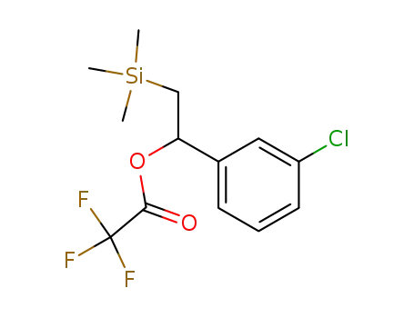 Molecular Structure of 136272-22-5 (Acetic acid, trifluoro-, 1-(3-chlorophenyl)-2-(trimethylsilyl)ethyl ester)