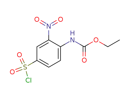 Molecular Structure of 84202-48-2 (ethyl<(4-chlorosulfonyl-2-nitro)phenyl>carbamate)