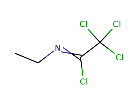 Molecular Structure of 57182-25-9 (<i>N</i>-ethyl-2,2,2-trichloro-acetimidoyl chloride)