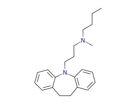 Molecular Structure of 81256-34-0 (Butyl-[3-(10,11-dihydro-dibenzo[b,f]azepin-5-yl)-propyl]-methyl-amine)