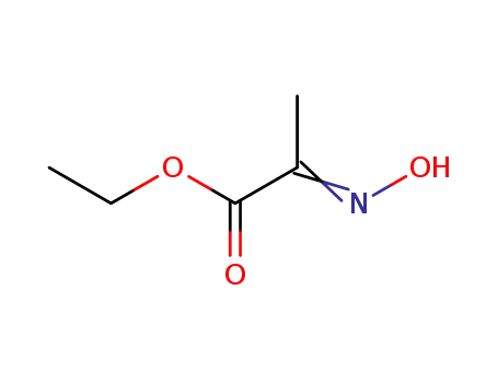 Molecular Structure of 20591-87-1 (Propanoic acid, 2-(hydroxyimino)-, ethyl ester (9CI))