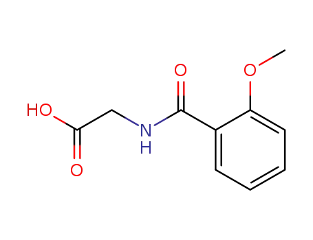 Molecular Structure of 13443-58-8 ((2-METHOXY-BENZOYLAMINO)-ACETIC ACID)