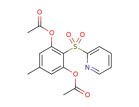 Molecular Structure of 1279130-23-2 (5-methyl-2-(2-pyridinylsulfonyl)-1,3-phenylene diacetate)