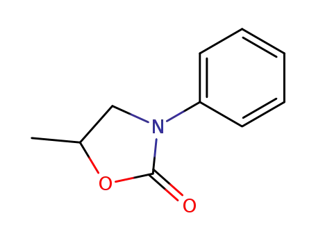Molecular Structure of 708-57-6 (5-methyl-3-phenyl-oxazolidin-2-one)