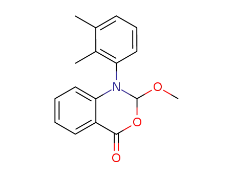Molecular Structure of 137488-33-6 (4H-3,1-Benzoxazin-4-one,
1-(2,3-dimethylphenyl)-1,2-dihydro-2-methoxy-)